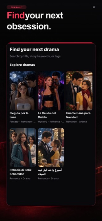 DramaHit search — find dramas by title or tags
